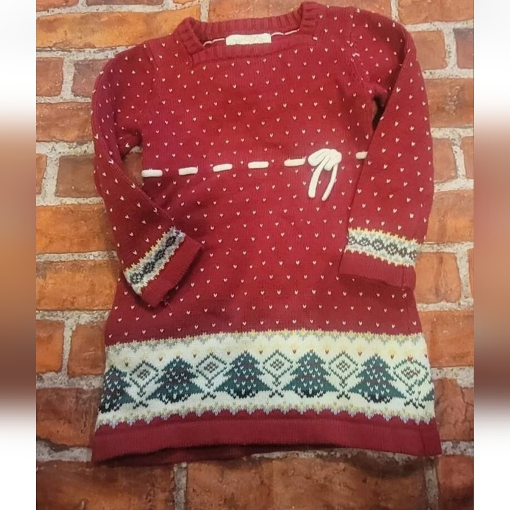 heirloom girls sweater dress Sz 12 Months Christmas